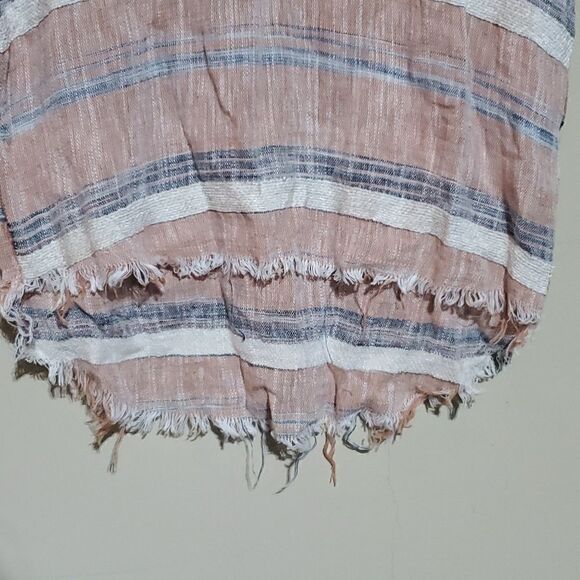 FATE Striped Raw Hem Top - Size Small - Picture 6 of 8